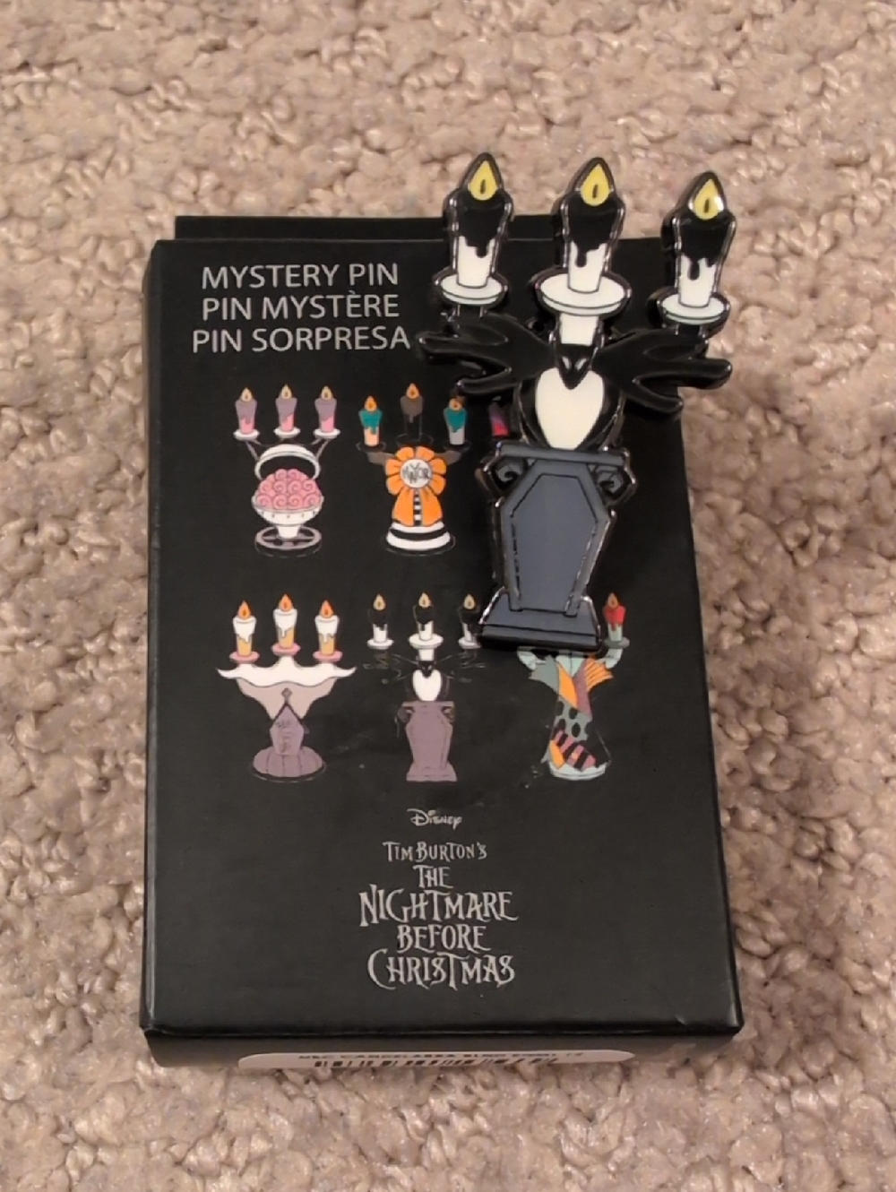 Loungefly Disney The Nightmare Before Christmas Candelabra Mystery Enamel Pin